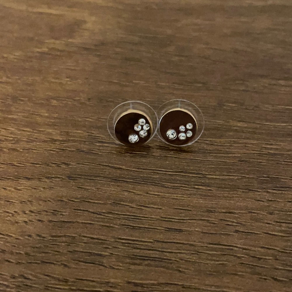 Gold tone stud earrings